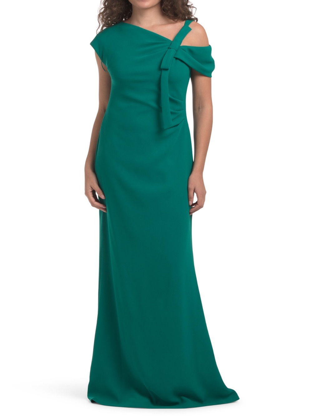 TERI JON Strappy Shoulder Gown